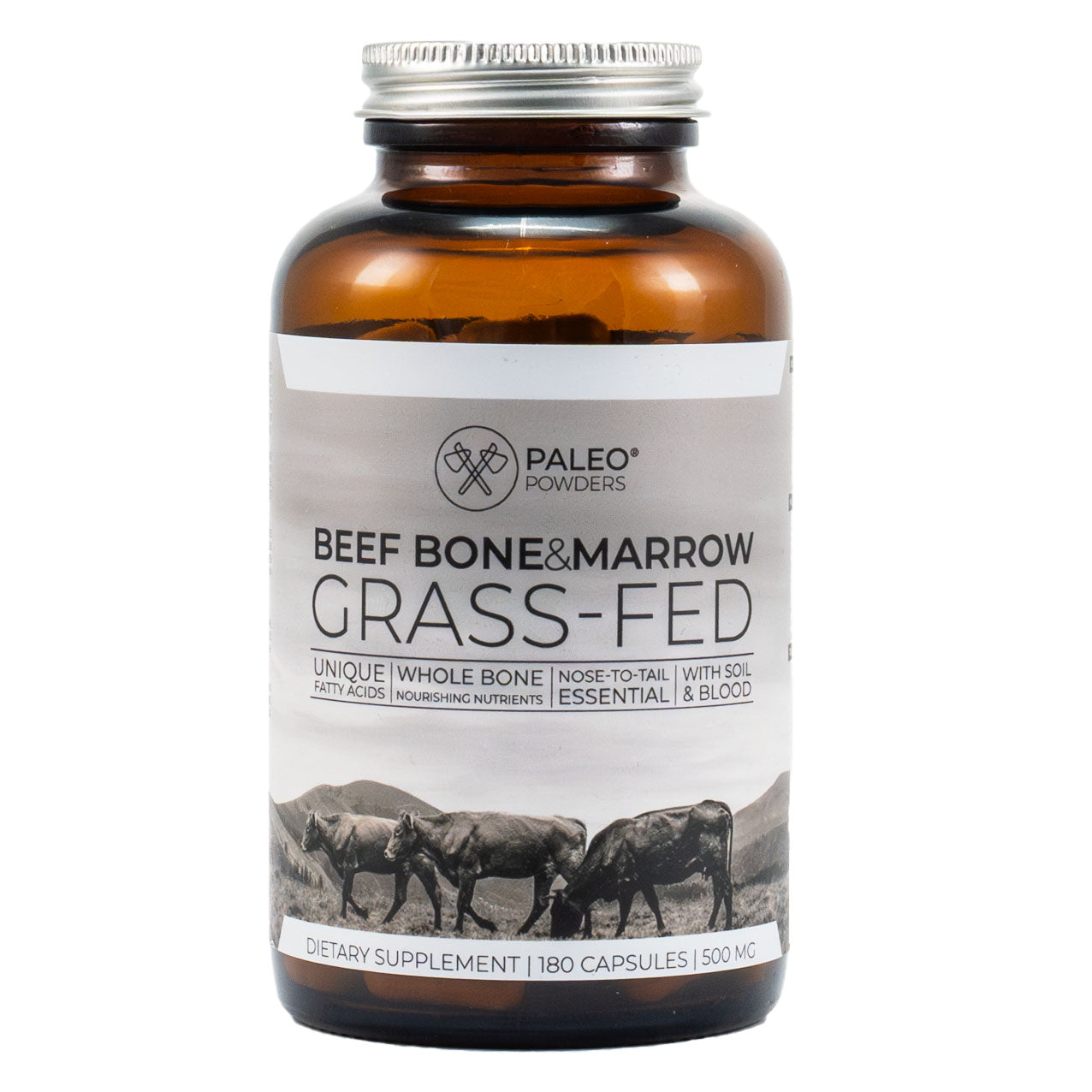 Bone & Marrow - Grass-fed - 180 capsules - Paleo Powders