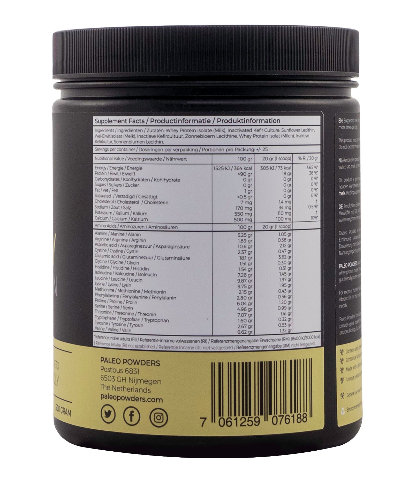 Kefir Whey - Fermented Protein Powder - 500 grams - Paleo Powders