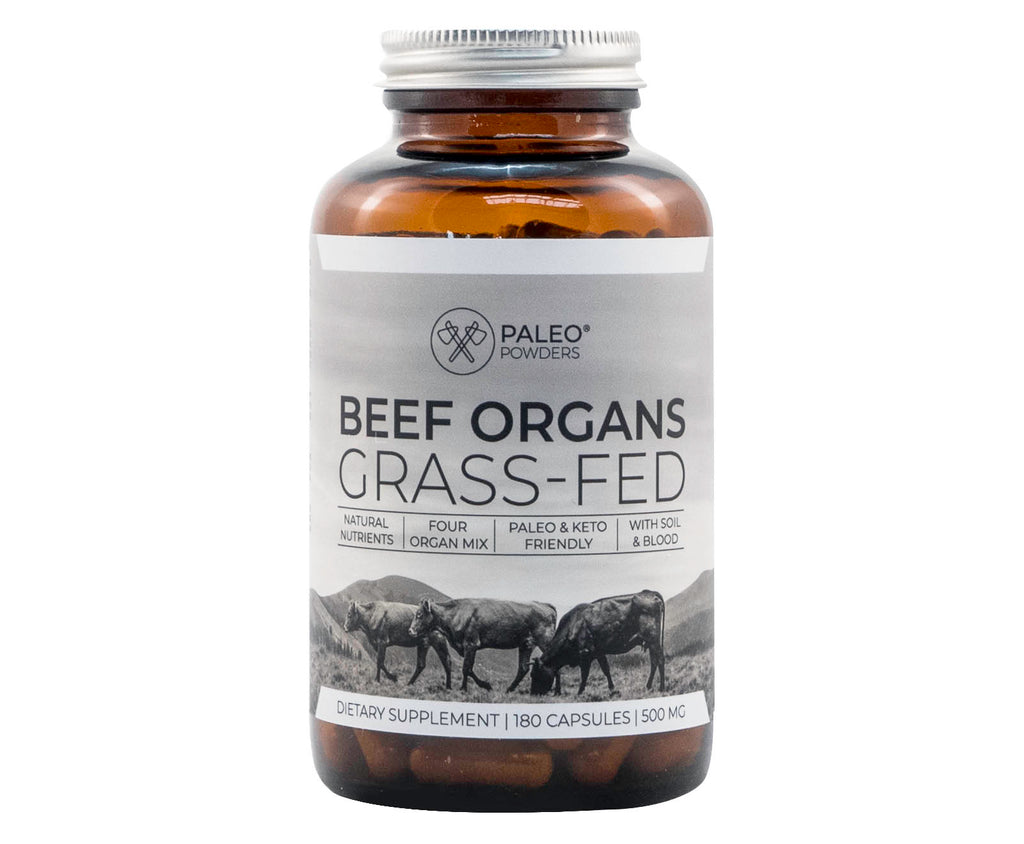 Beef Organ Blend - Grass-fed - 180 capsules - Paleo Powders
