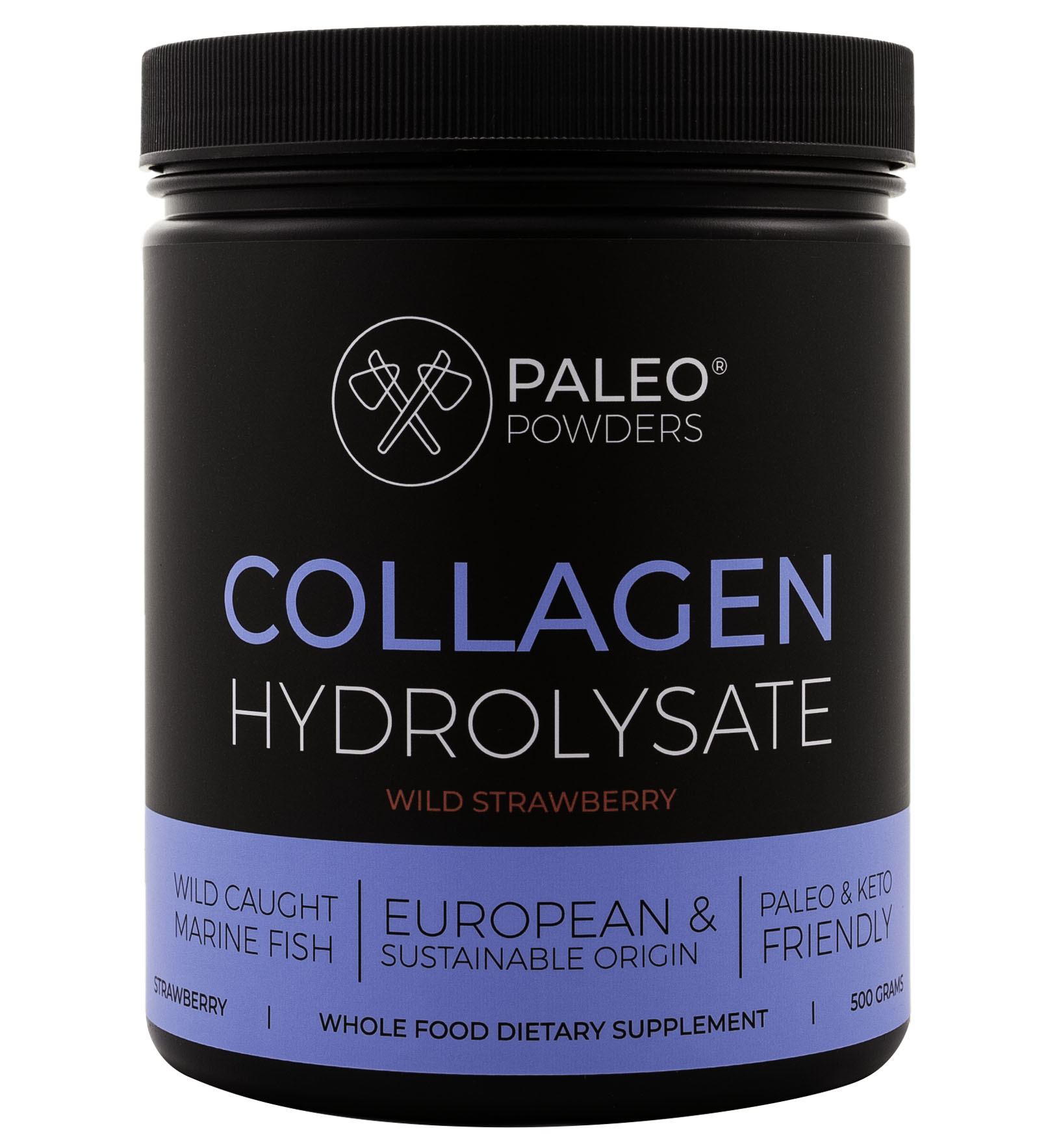 Collagen Hydrolysate - Wild Caught Fish - Strawberry - 500 grams - Paleo Powders